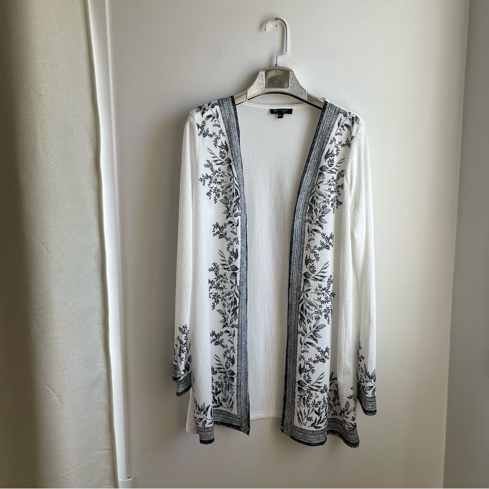 Lightweight Bohemian Floral Kimono Tunic cover up wrap size M